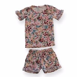 Posh Peanut Floral Ruffle Trim Pajamas
